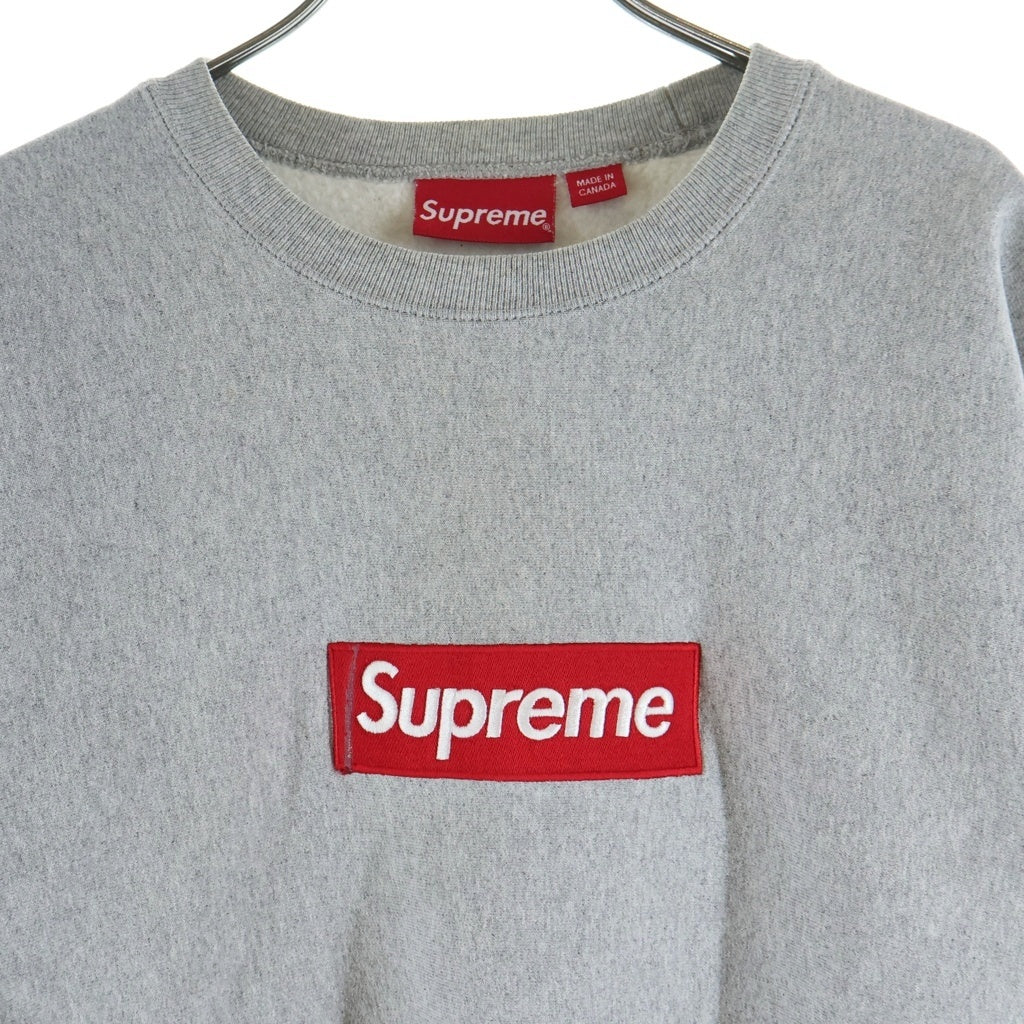 SUPREME(シュプリーム) 15AW Box Logo Crewneck ボックスロゴ クルーネックスウェット プルオーバートレーナー グレー