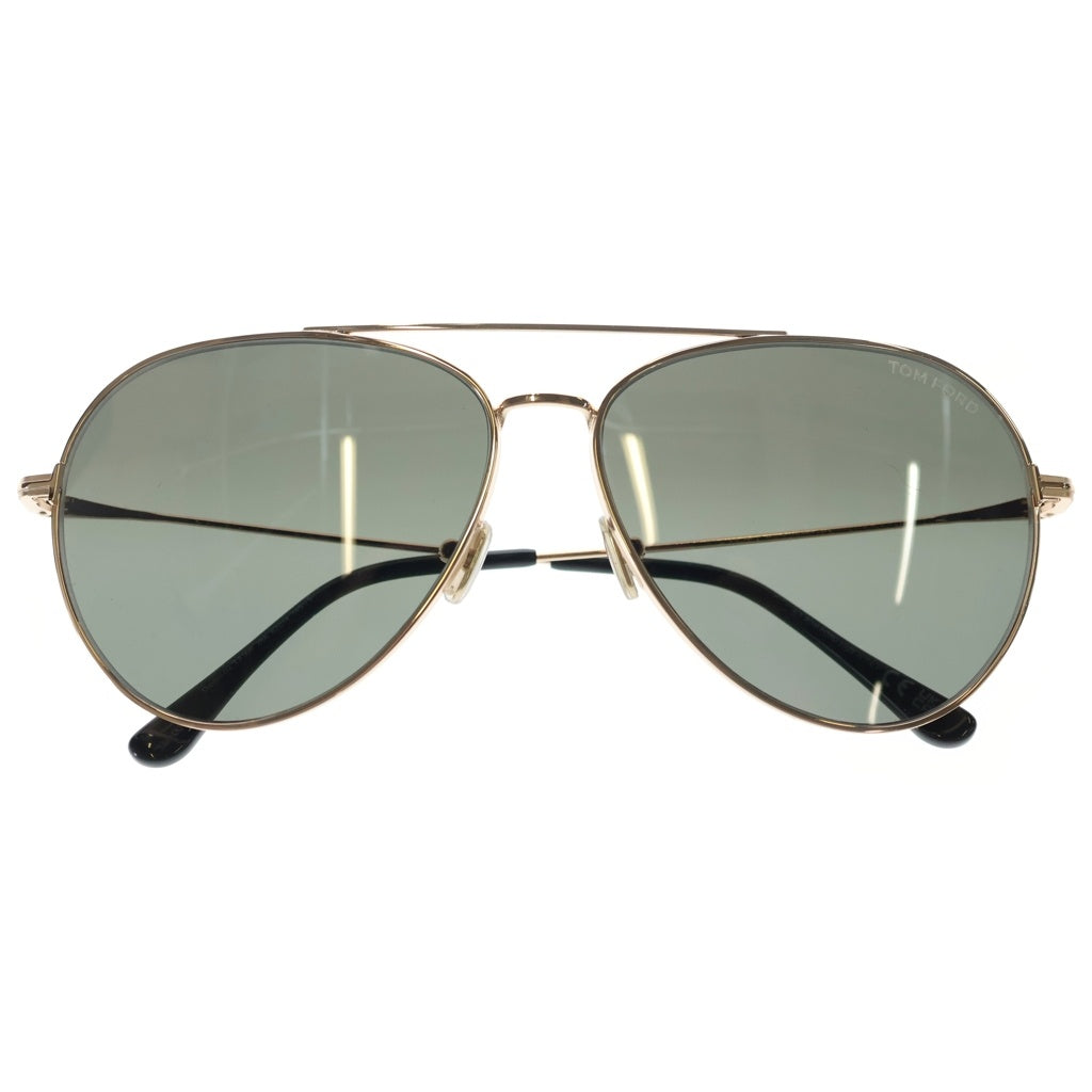 TOM FORD(トムフォード) ティアドロップ メタルフレーム ダブルブリッジ クリングスタイプ アイウェア サングラス 眼鏡 ゴールド/グリーン/ブラック TF0996
