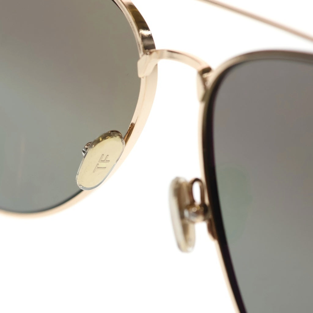 TOM FORD(トムフォード) ティアドロップ メタルフレーム ダブルブリッジ クリングスタイプ アイウェア サングラス 眼鏡 ゴールド/グリーン/ブラック TF0996