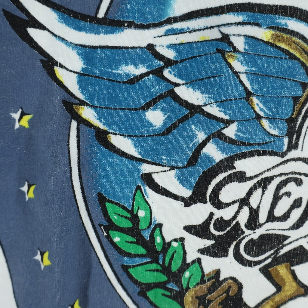 VINTAGE(ヴィンテージ) 00S VINTAGE AEROSMITH 2001 AERO FORCE ONE JUST PUSH PLAY WORLD TOUR ヴィンテージ エアロスミス 両面プリント クルーネック半袖Tシャツ カットソー ホワイト