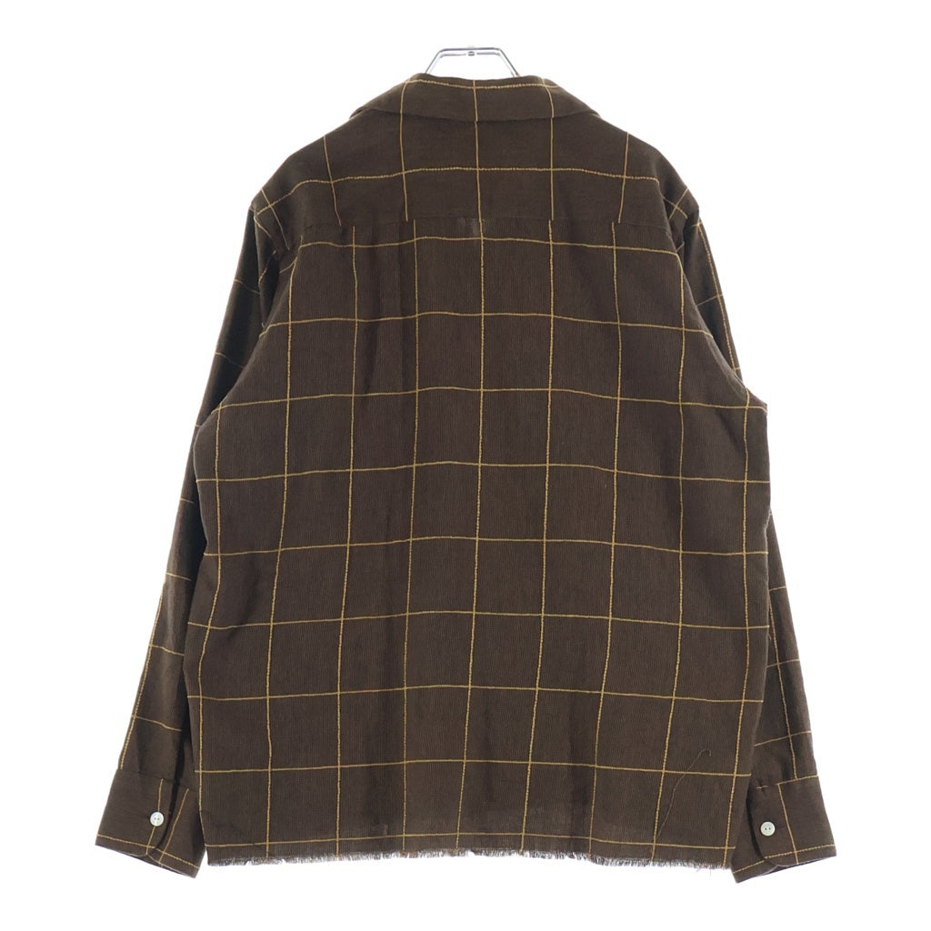 Needles(ニードルス) C.O.B. Classic Shirt グラフチェック 長袖シャツ ブラウン HM206