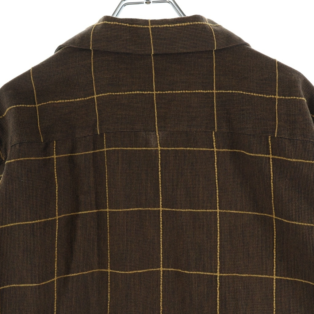 Needles(ニードルス) C.O.B. Classic Shirt グラフチェック 長袖シャツ ブラウン HM206