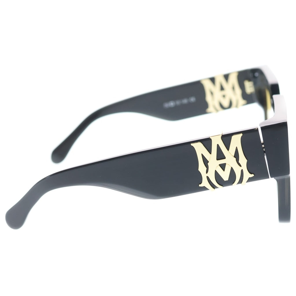 AMIRI(アミリ) JUMBO MA SUNGLASSES MAロゴ ジャンボ ウェリントンフレーム サングラス アイウェア 眼鏡 ブラック/イエロー AMACSN1001