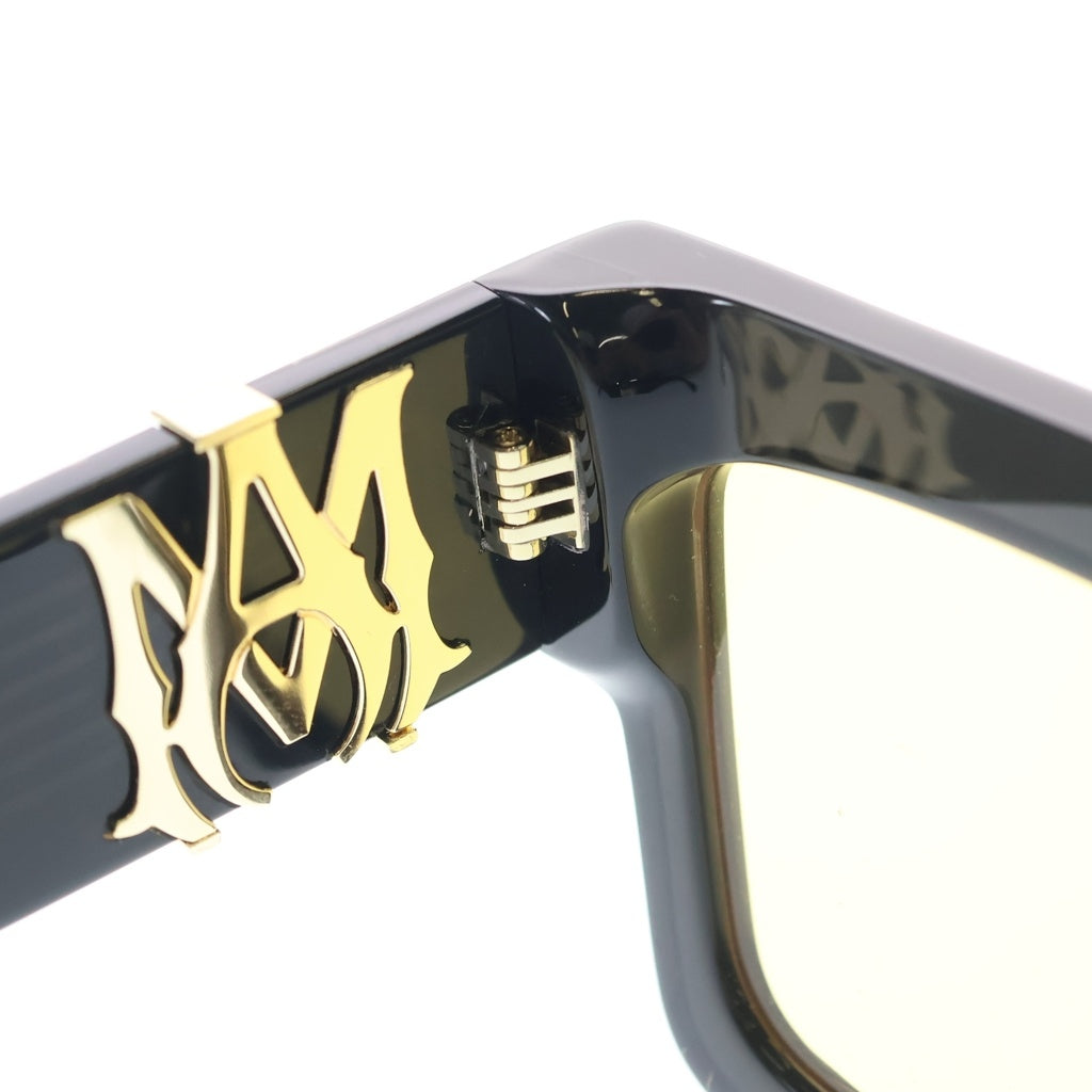 AMIRI(アミリ) JUMBO MA SUNGLASSES MAロゴ ジャンボ ウェリントンフレーム サングラス アイウェア 眼鏡 ブラック/イエロー AMACSN1001