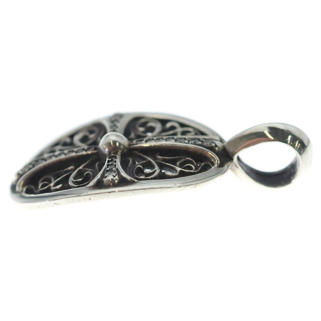 CHROME HEARTS(クロムハーツ) CLSC OVAL P/D クラシックオーバル PAVEダイヤ ペンダントトップ シルバー