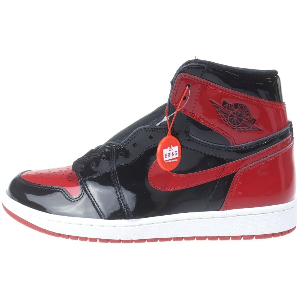 NIKE(ナイキ) AIR JORDAN 1 RETRO HIGH OG PATENT BRED エアジョーダン1 レトロ パテント ブレッド ハイカットスニーカー ブラック/レッド US10/28cm 555088-063