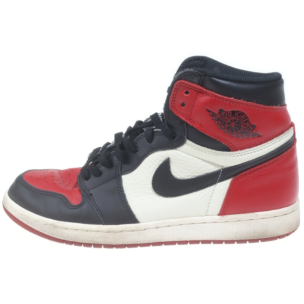 NIKE(ナイキ) AIR JORDAN 1 RETRO HIGH OG BRED TOE エアジョーダンワン レトロ ブレッドトゥ ハイカットスニーカー レッド/ホワイト US10/28.0cm 555088-610
