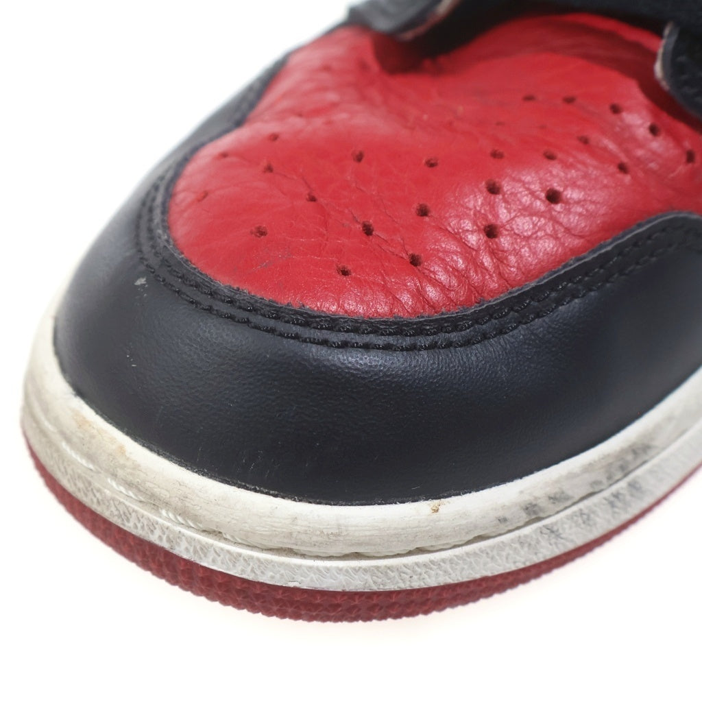 NIKE(ナイキ) AIR JORDAN 1 RETRO HIGH OG BRED TOE エアジョーダンワン レトロ ブレッドトゥ ハイカットスニーカー レッド/ホワイト US10/28.0cm 555088-610