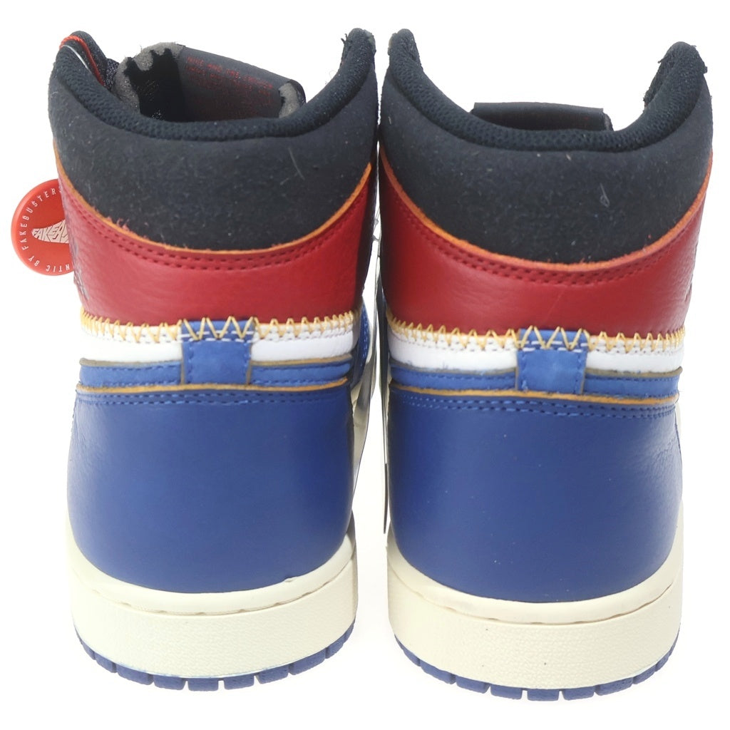 NIKE(ナイキ) ×UNION AIR JORDAN 1 RETRO HI NRG ユニオン エアジョーダン1 レトロ ハイカットスニーカー ホワイト/ブルー/レッド US10/28cm BV1300-146