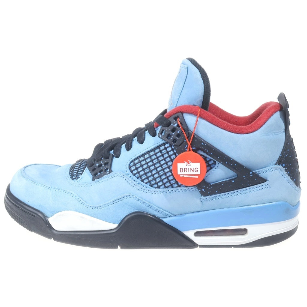 NIKE(ナイキ) ×TRAVIS SCOTT AIR JORDAN 4 RETRO CACTUS JACK トラヴィススコット エアジョーダン 4 カクタスジャック ハイカットスニーカー ブルー US10/28cm 308497-406