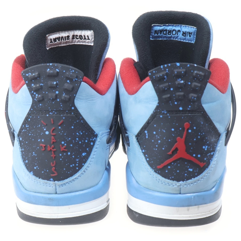 NIKE(ナイキ) ×TRAVIS SCOTT AIR JORDAN 4 RETRO CACTUS JACK トラヴィススコット エアジョーダン 4 カクタスジャック ハイカットスニーカー ブルー US10/28cm 308497-406