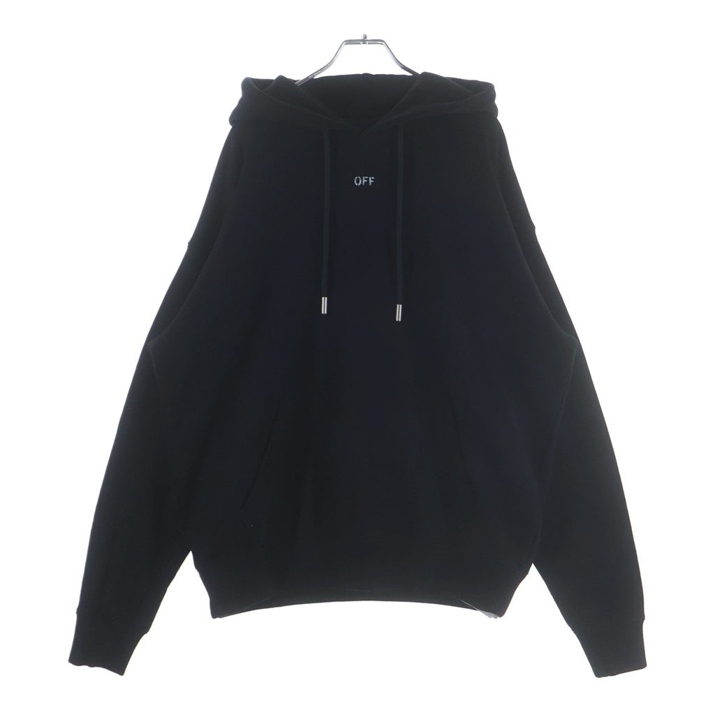 OFF-WHITE(オフホワイト) 25AW Thinkman Arrow Skate Hoodie シンクマン アロースケート バックプリント プルオーバースウェットパーカー フーディー ブラック OMBB085F25FLE00C