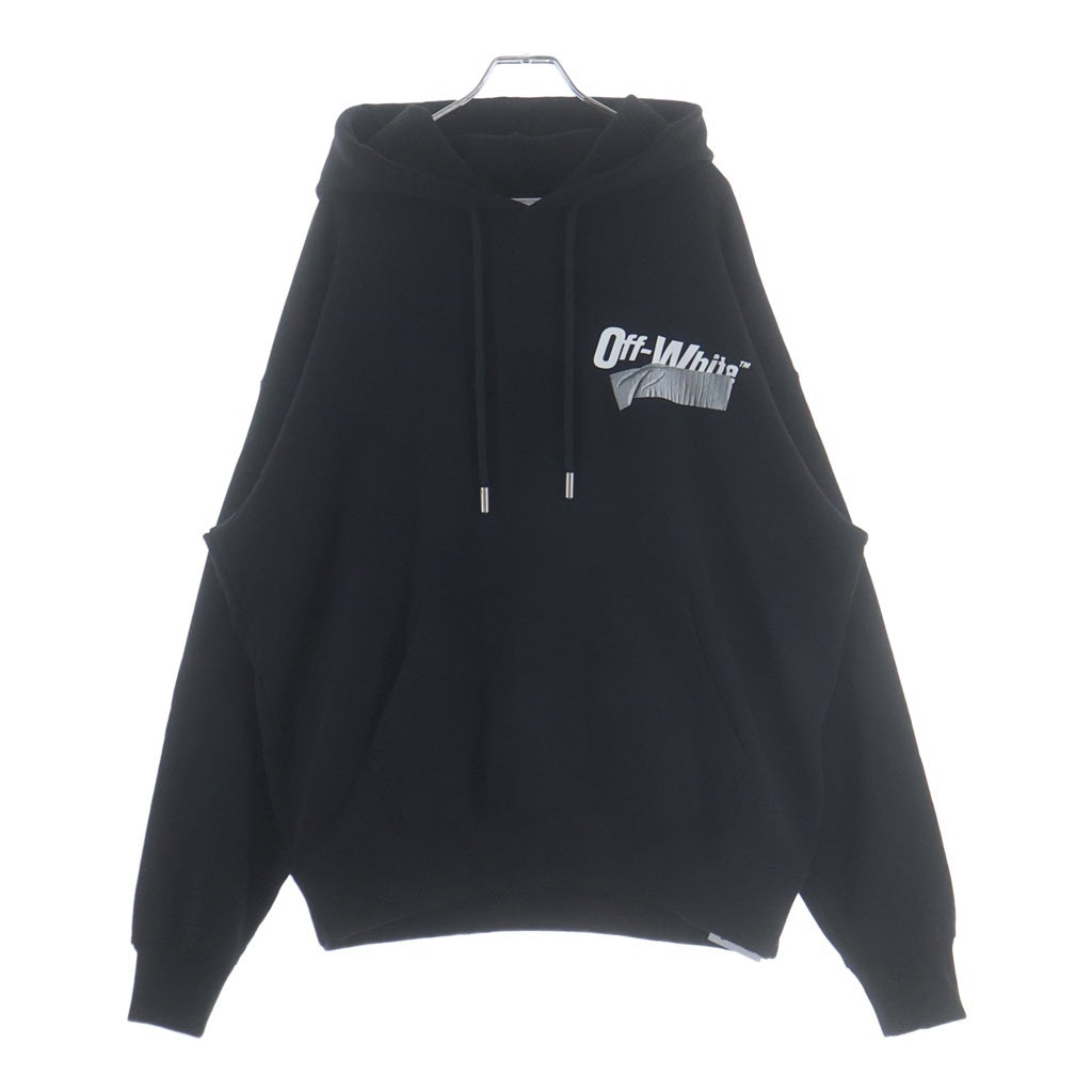 OFF-WHITE(オフホワイト) 25AW Cupid Tape Skate Hoodie キューピッド テープスケート バッググラフィックプリント プルオーバースウェットパーカー ブラック OMBB085F25FLE00Y