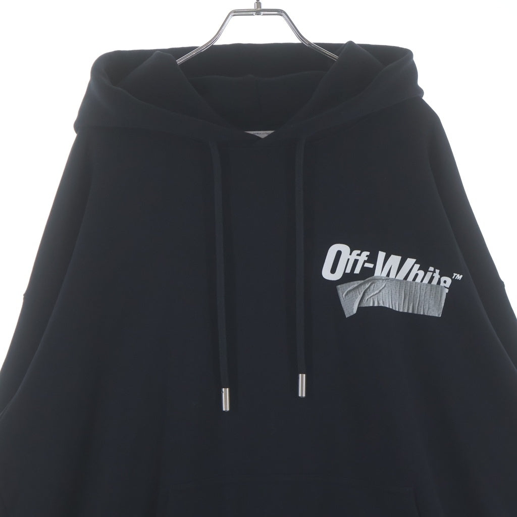 OFF-WHITE(オフホワイト) 25AW Cupid Tape Skate Hoodie キューピッド テープスケート バッググラフィックプリント プルオーバースウェットパーカー ブラック OMBB085F25FLE00Y