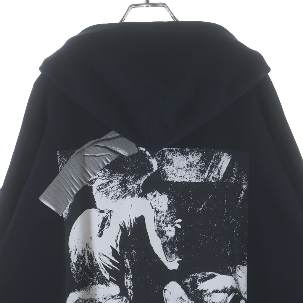 OFF-WHITE(オフホワイト) 25AW Cupid Tape Skate Hoodie キューピッド テープスケート バッググラフィックプリント プルオーバースウェットパーカー ブラック OMBB085F25FLE00Y