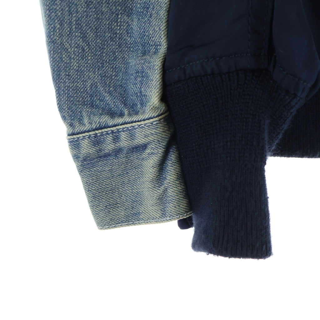 Sacai(サカイ) 21AW DENIM MA-1 JACKET ナイロンドッキング デニムトラッカージャケット インディゴ/ネイビー SCM-022