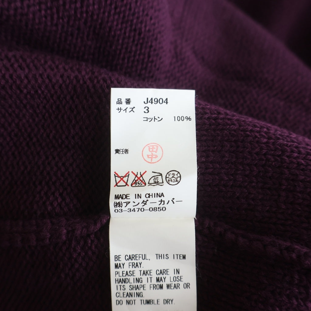 UNDERCOVER(アンダーカバー) 12AW ハイゲージ コットン ニットカーディガン レッド J4904