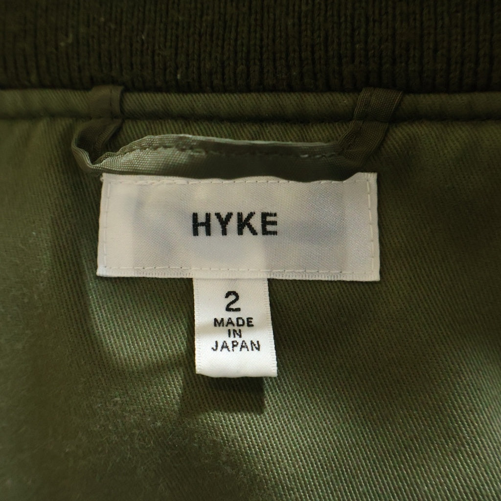 HYKE(ハイク) G8 WEP JACKET ウェップ 中わた ナイロンジャケット カーキ 162-17087