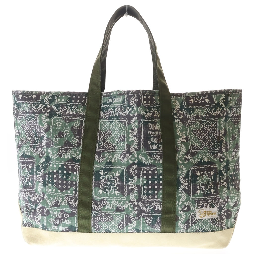 STUSSY(ステューシー) ×PORTER ×REYN SPOONER ポーター レインスプーナー ロゴパッチ バンダナ柄 トートバッグ グリーン