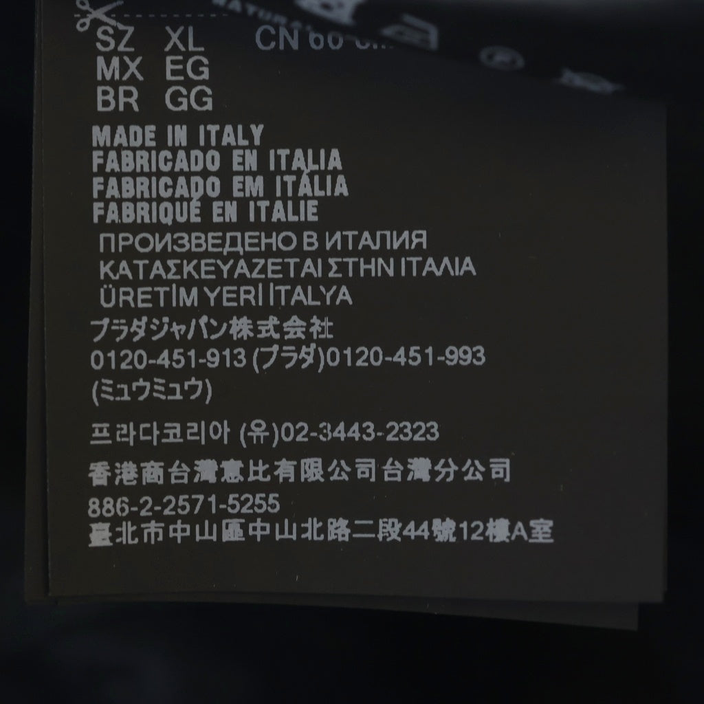 PRADA(プラダ) サイドロゴプレート6パネルキャップ コーデュロイ ブラック