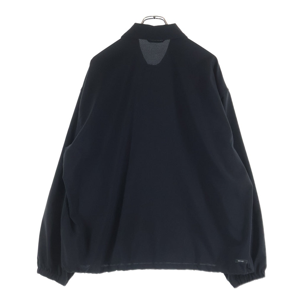 SOPHNET.(ソフネット) 24AW STRETCH WOVEN CLOTH PULLOVER SHIRT ストレッチ ウーブン クロス プルオーバー長袖シャツ ブラック SOPH-242029