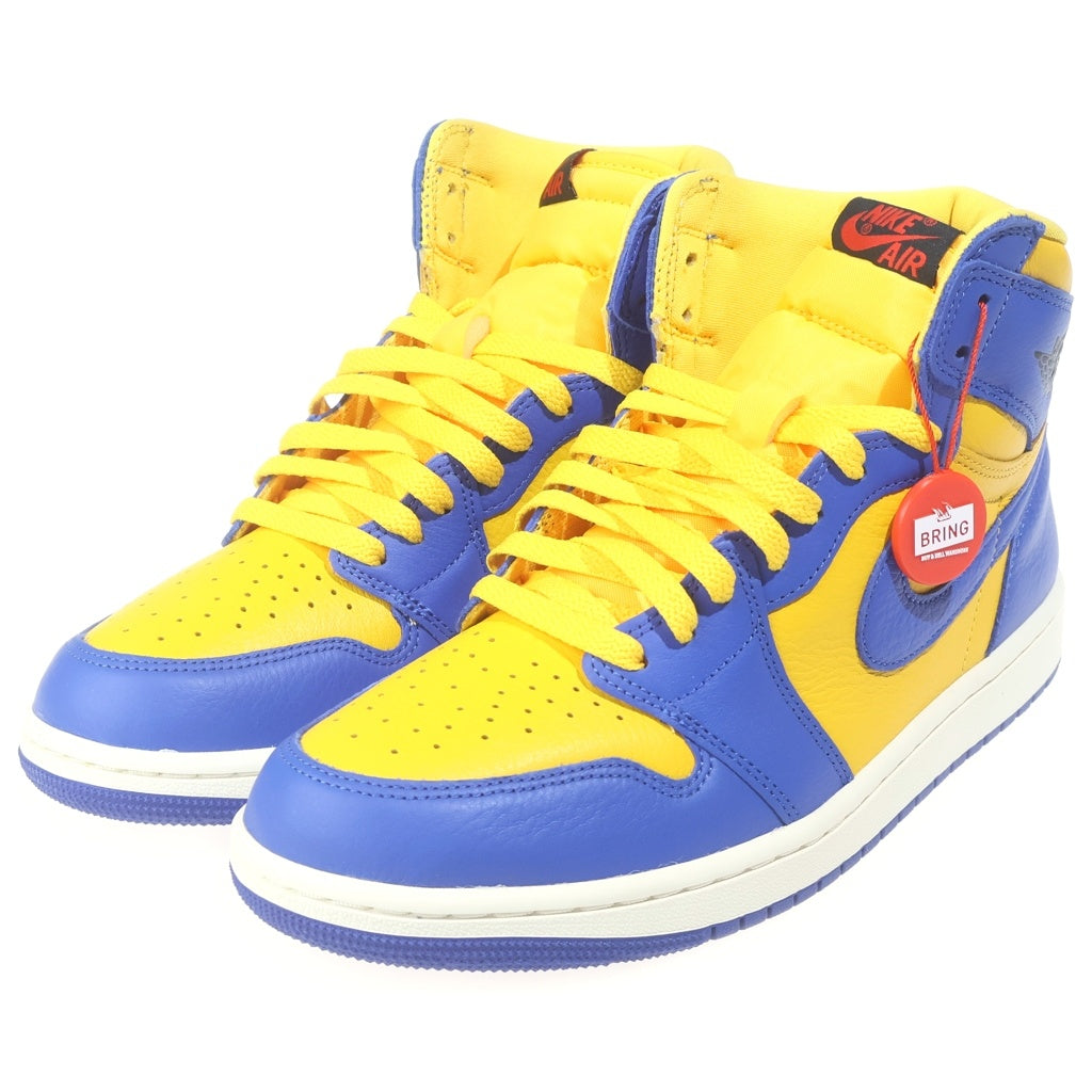 NIKE(ナイキ) WMNS AIR JORDAN 1 HIGH OG GAME ROYAL AND VARSITY MAIZE ウィメンズ エアジョーダン1 ハイカットスニーカー ブルー/イエロー US10.5/27.5cm FD2596-700 レディース