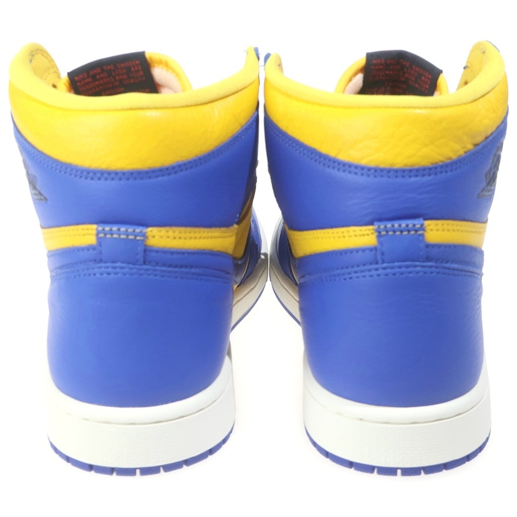NIKE(ナイキ) WMNS AIR JORDAN 1 HIGH OG GAME ROYAL AND VARSITY MAIZE ウィメンズ エアジョーダン1 ハイカットスニーカー ブルー/イエロー US10.5/27.5cm FD2596-700 レディース