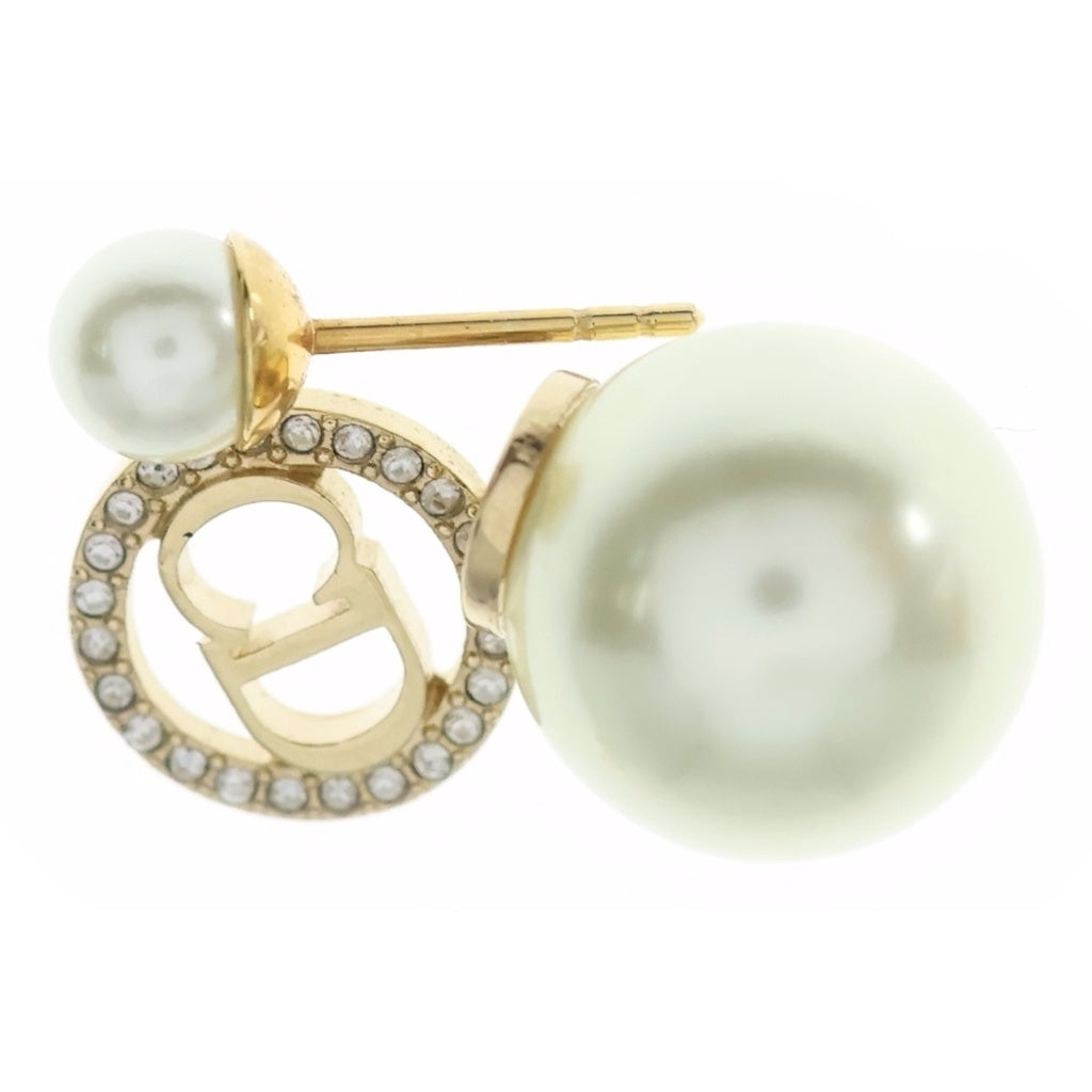 DIOR(ディオール) TRIBALES EARRINGS トライバル フェイクパール ストーン装飾 ピアス ゴールド 両耳 E2325WOMCY レディース