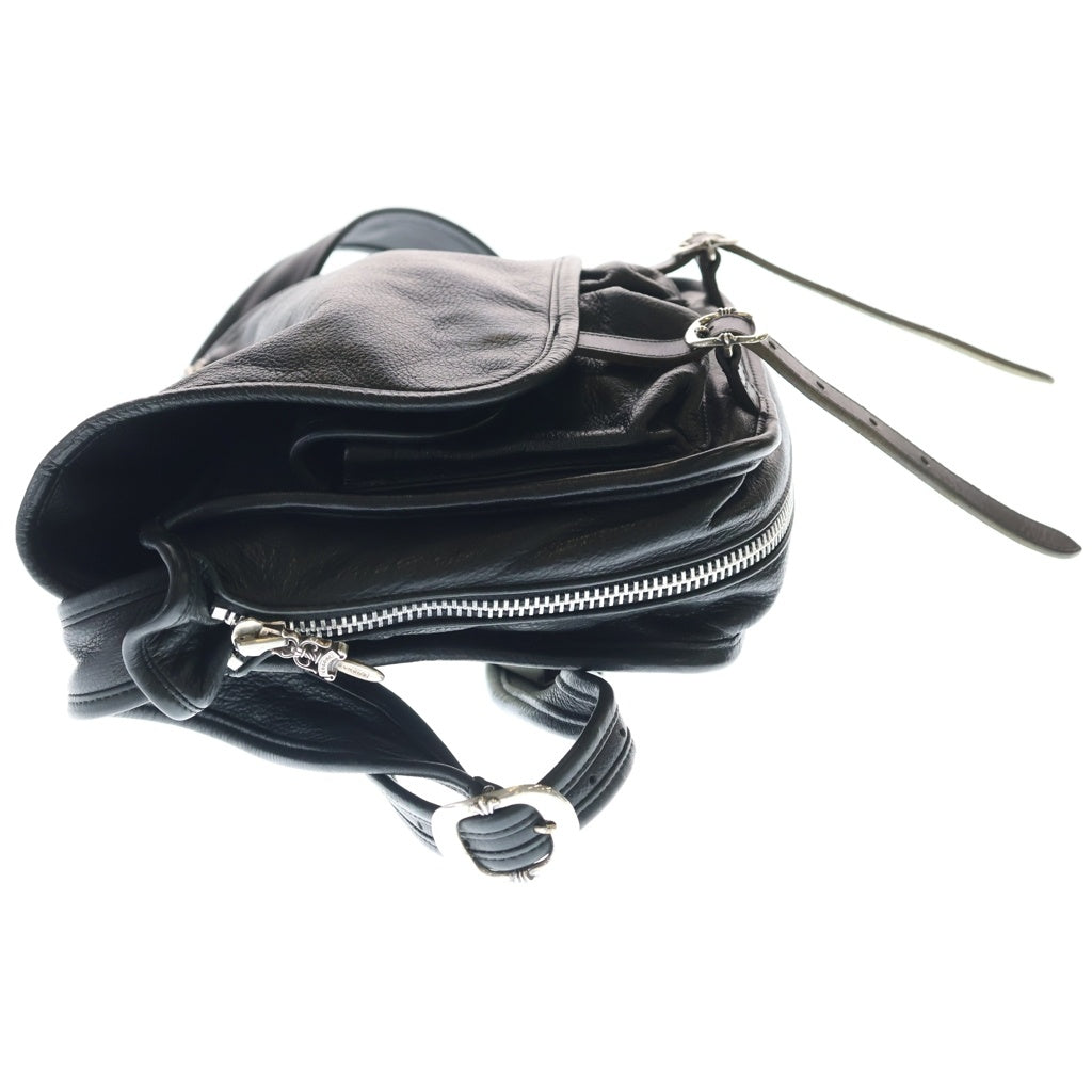 CHROME HEARTS(クロムハーツ) SHOULDER BAG-TINY ガンスリンガーストラップレザーショルダーバッグ ブラック