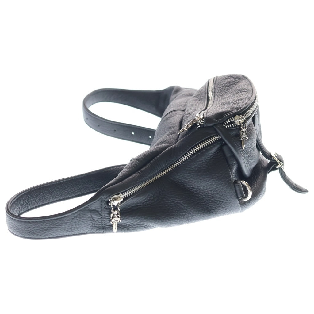 CHROME HEARTS(クロムハーツ) #1 SNAT PACK スナットパック ダガージップ ガンスリンガーベルト レザーウエストバッグ ブラック BCA378