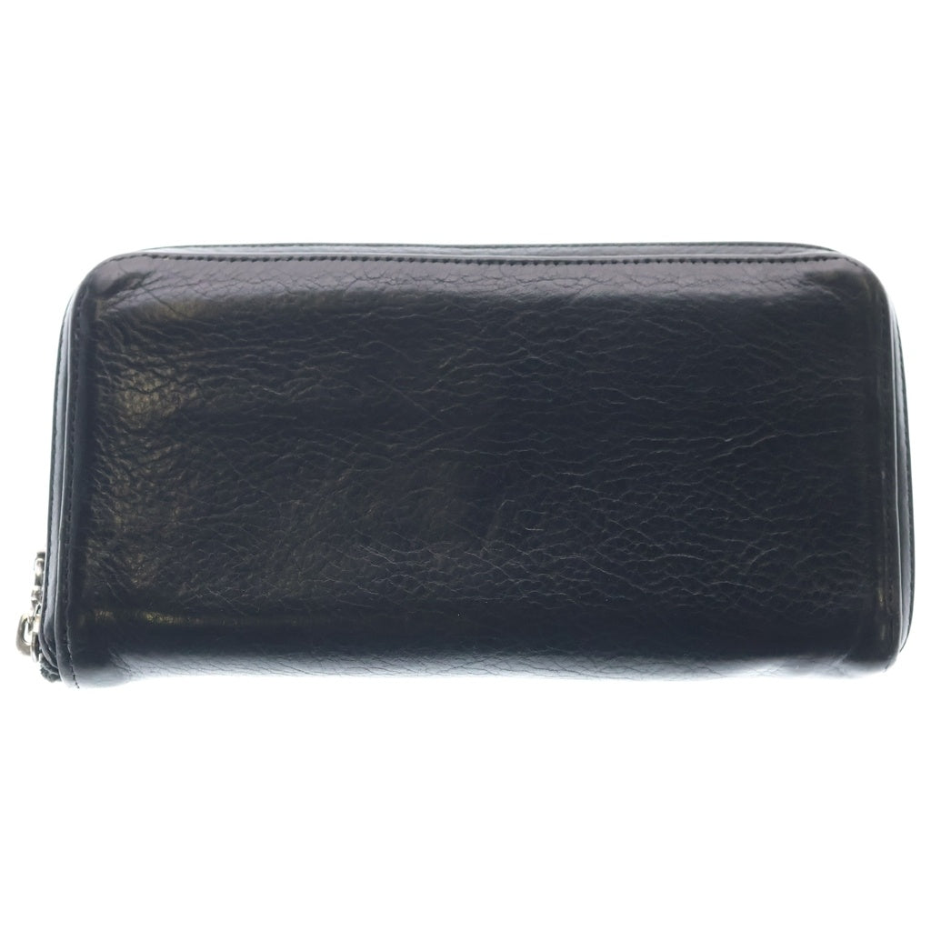 CHROME HEARTS(クロムハーツ) REC F ZIP 3セメタリー クロスパッチ ラウンドファスナーウォレット 長財布 ブラック