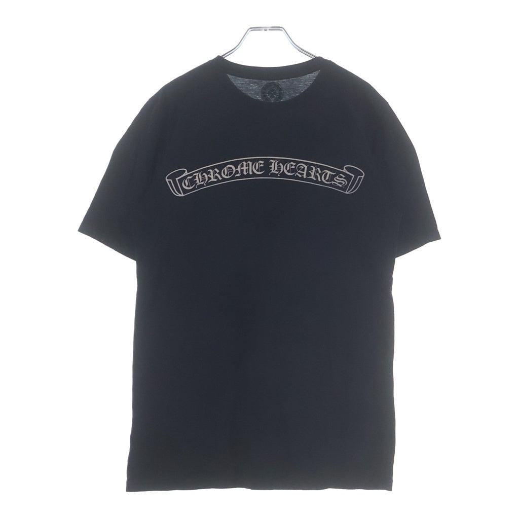CHROME HEARTS(クロムハーツ) OLD CH T-SHIRT オールド 胸ホースシュー バックスクロールラベル プリントTシャツ 半袖クルーネックカットソー ブラック