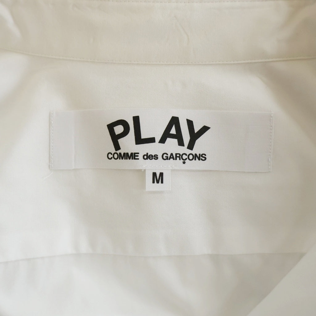 PLAY COMME des GARCONS(プレイコムデギャルソン) AD2016 胸ハートロゴワッペン 長袖ボタンシャツ ホワイト AZ-B002