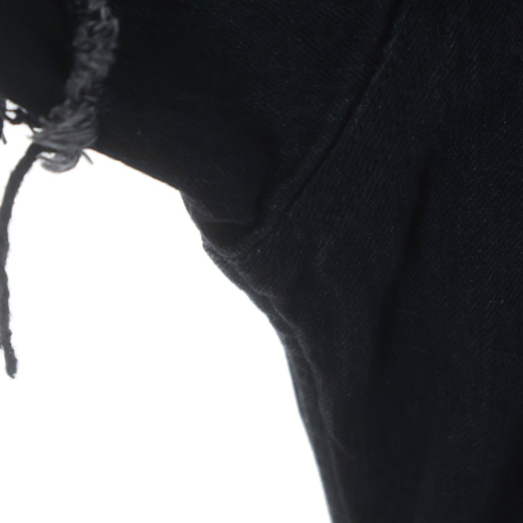 B Yohji Yamamoto(ビー ヨウジヤマモト) 18AW LONG DENIM PARKER ロング デニム パーカー フーデッドモッズコート ブラック NV-D54-004