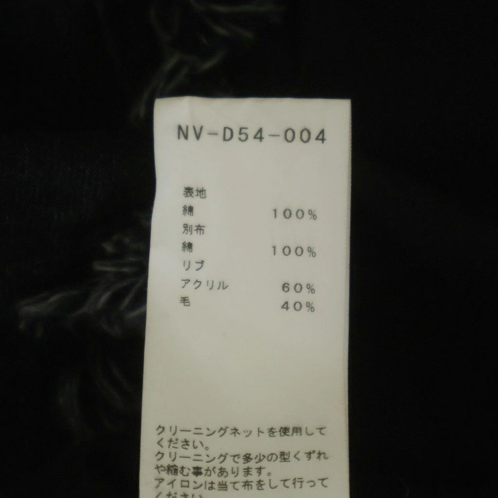 B Yohji Yamamoto(ビー ヨウジヤマモト) 18AW LONG DENIM PARKER ロング デニム パーカー フーデッドモッズコート ブラック NV-D54-004