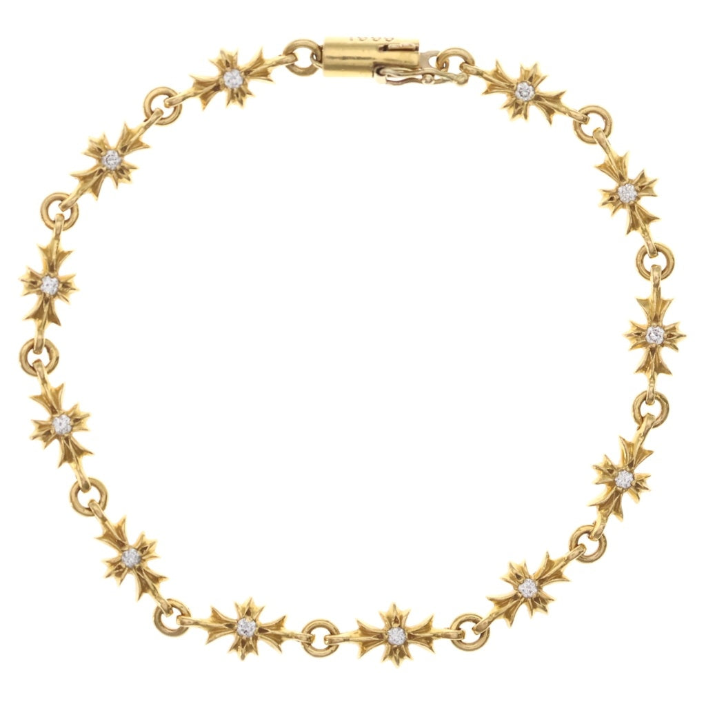 CHROME HEARTS(クロムハーツ) 22K TNY E CH PLS P/DIA タイニーE CHプラス ブレスレット PAVEダイヤ ゴールド BCA026 レディース