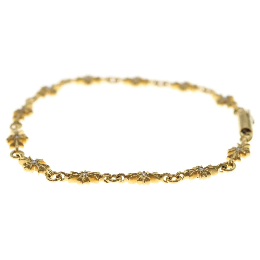 CHROME HEARTS(クロムハーツ) 22K TNY E CH PLS P/DIA タイニーE CHプラス ブレスレット PAVEダイヤ ゴールド BCA026 レディース