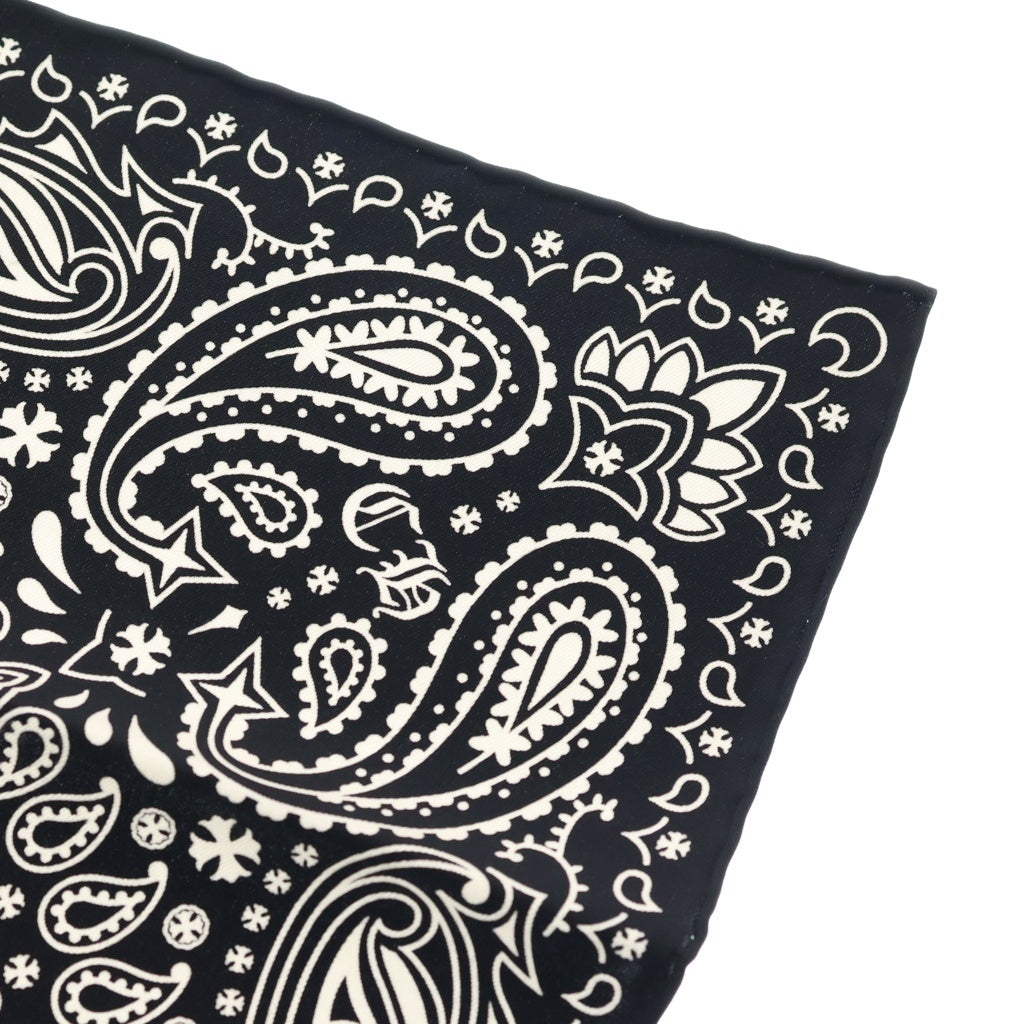 CHROME HEARTS(クロムハーツ) SILK BANDANA SCARF CHプラス シルク バンダナスカーフ ブラック