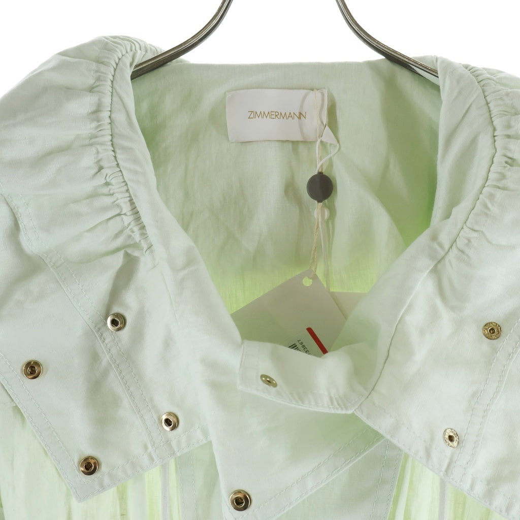 ZIMMERMANN(ジマーマン) GLASSY ROLLED PLAYSUIT グラッシー ロールド プレイスーツ ハーフスリーブワンピース レディース グリーン 7770YGLA