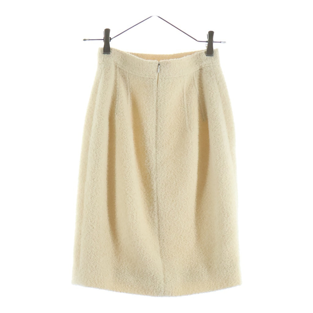 JIL SANDER(ジルサンダー) 90S VINTAGE ヴィンテージ アルパカウール セットアップスーツ シングルテーラードジャケット ミドルスカート レディース アイボリー