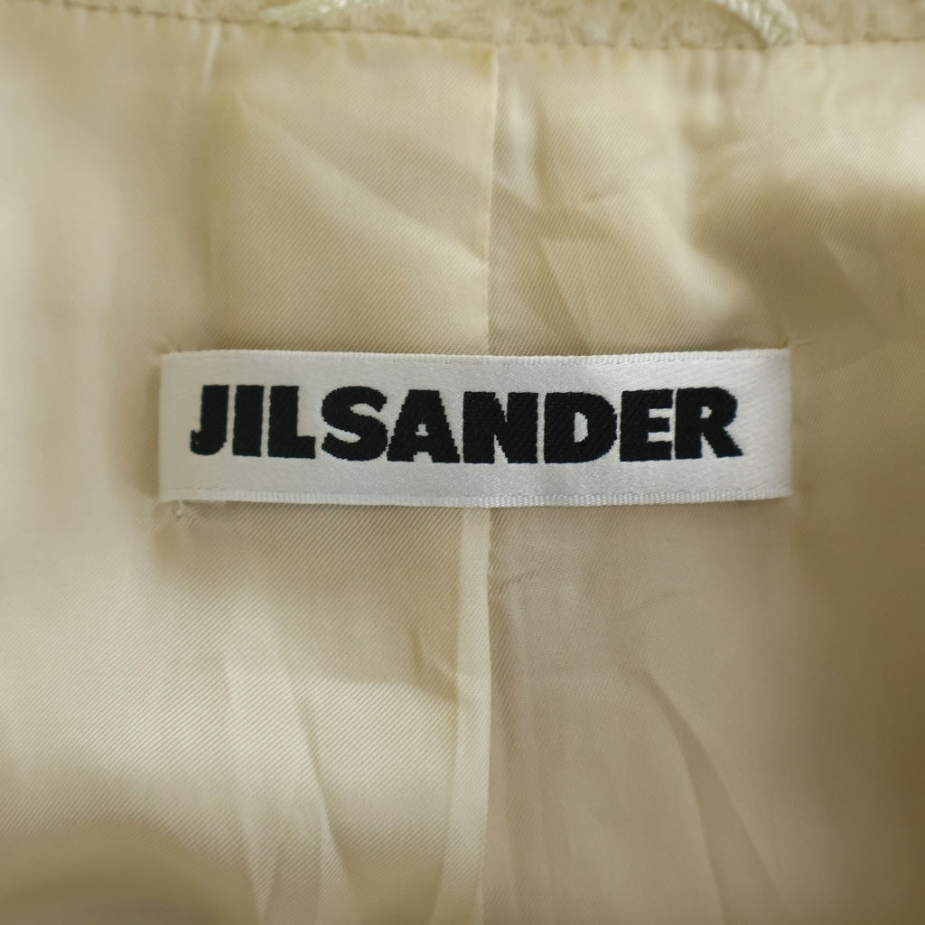 JIL SANDER(ジルサンダー) 90S VINTAGE ヴィンテージ アルパカウール セットアップスーツ シングルテーラードジャケット ミドルスカート レディース アイボリー