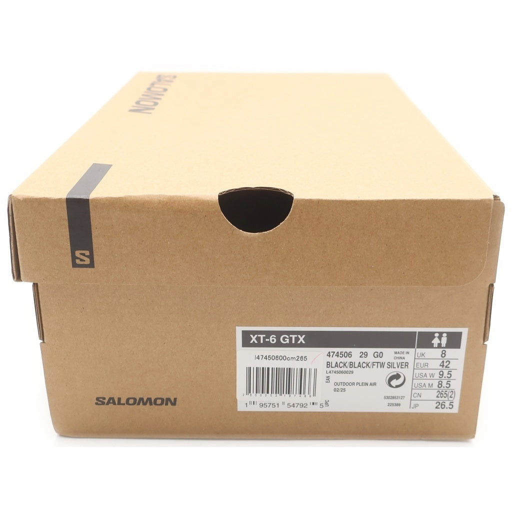 SALOMON(サロモン) XT-6 GORE-TEX Black/Footwear Silver 474506 XT-6 ゴアテックス ローカットスニーカー シューズ US8.5/26.5cm ブラック/シルバー