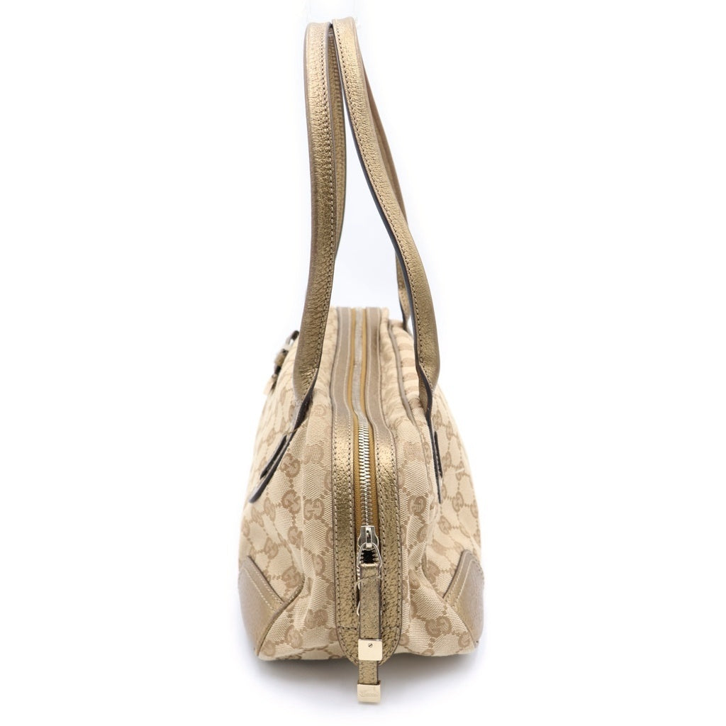 GUCCI(グッチ) PRINCY MINI BOSTON GGキャンバス プリンシーミニボストンバッグ ゴールド 161720 レディース