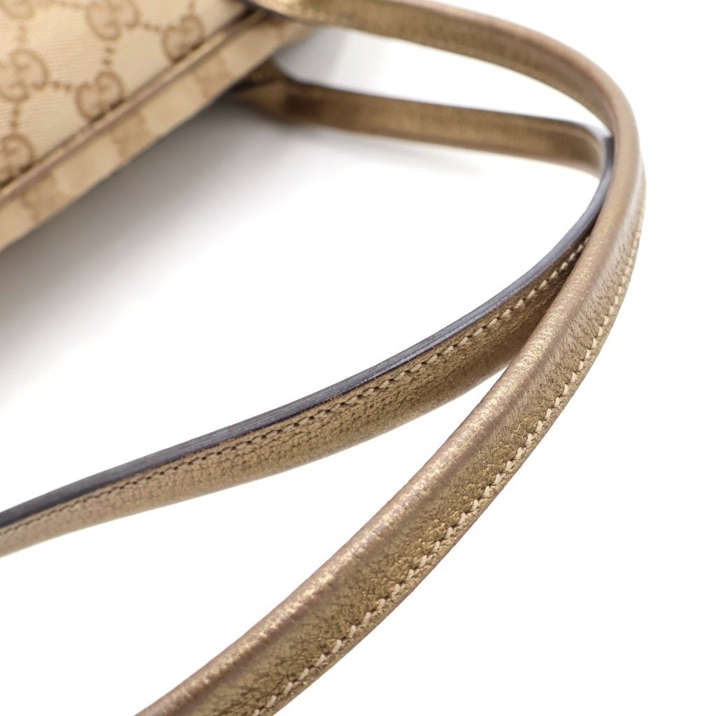GUCCI(グッチ) PRINCY MINI BOSTON GGキャンバス プリンシーミニボストンバッグ ゴールド 161720 レディース