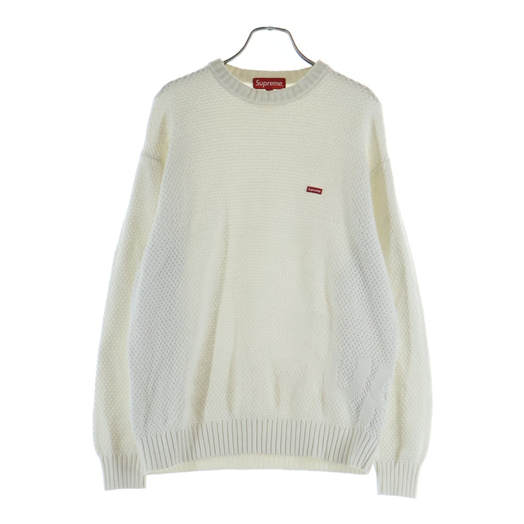 SUPREME(シュプリーム) 20AW Textured Small Box Sweater テクスチャー スモールボックスロゴ ニットスウェット セーター ホワイト