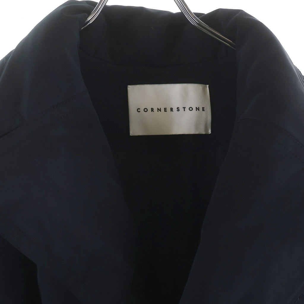 CORNER STONE(コーナーストーン) 23AW DARTS DOWN COAT ボタンフロント ダーツダウンコート ブラック CMODL2203084