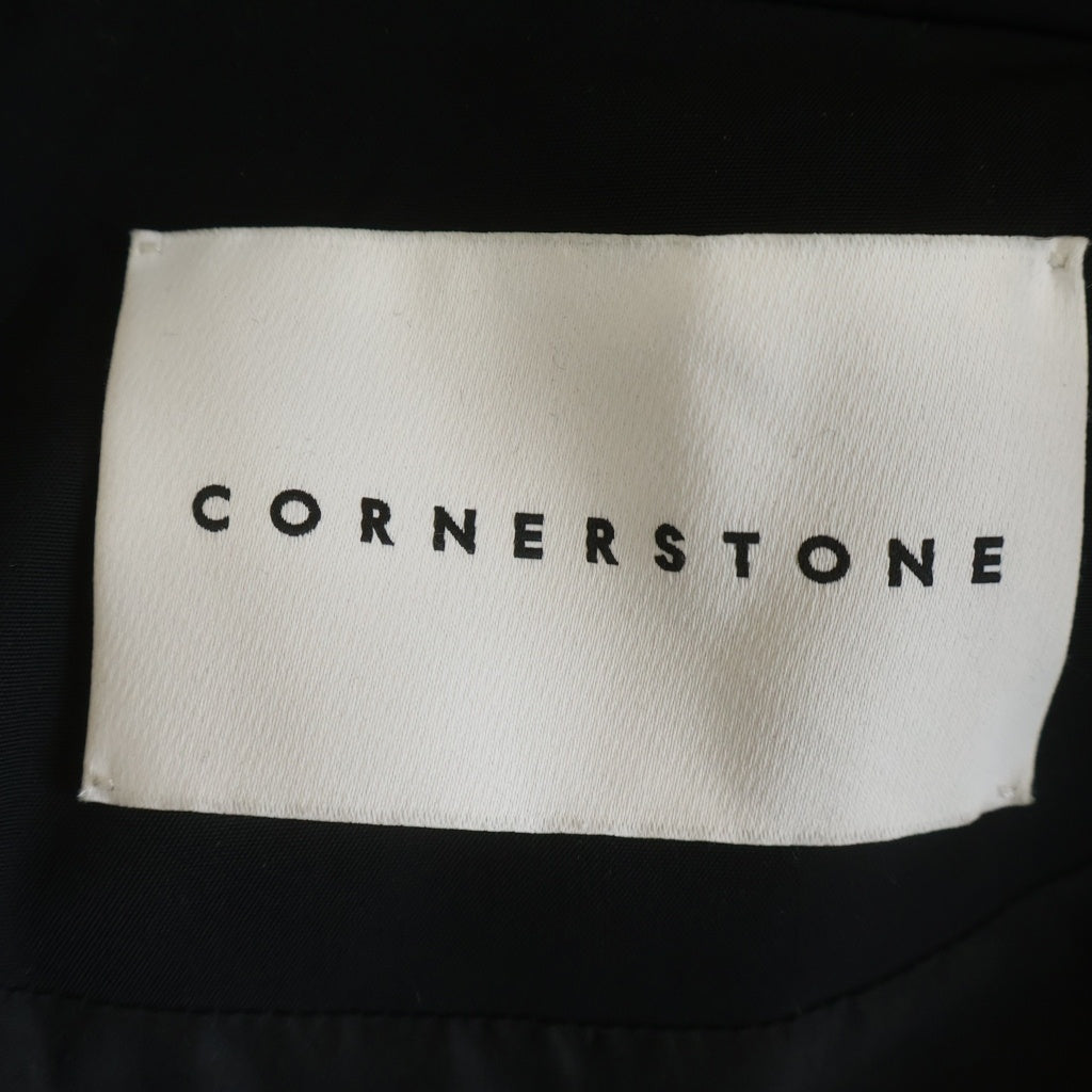 CORNER STONE(コーナーストーン) 23AW DARTS DOWN COAT ボタンフロント ダーツダウンコート ブラック CMODL2203084