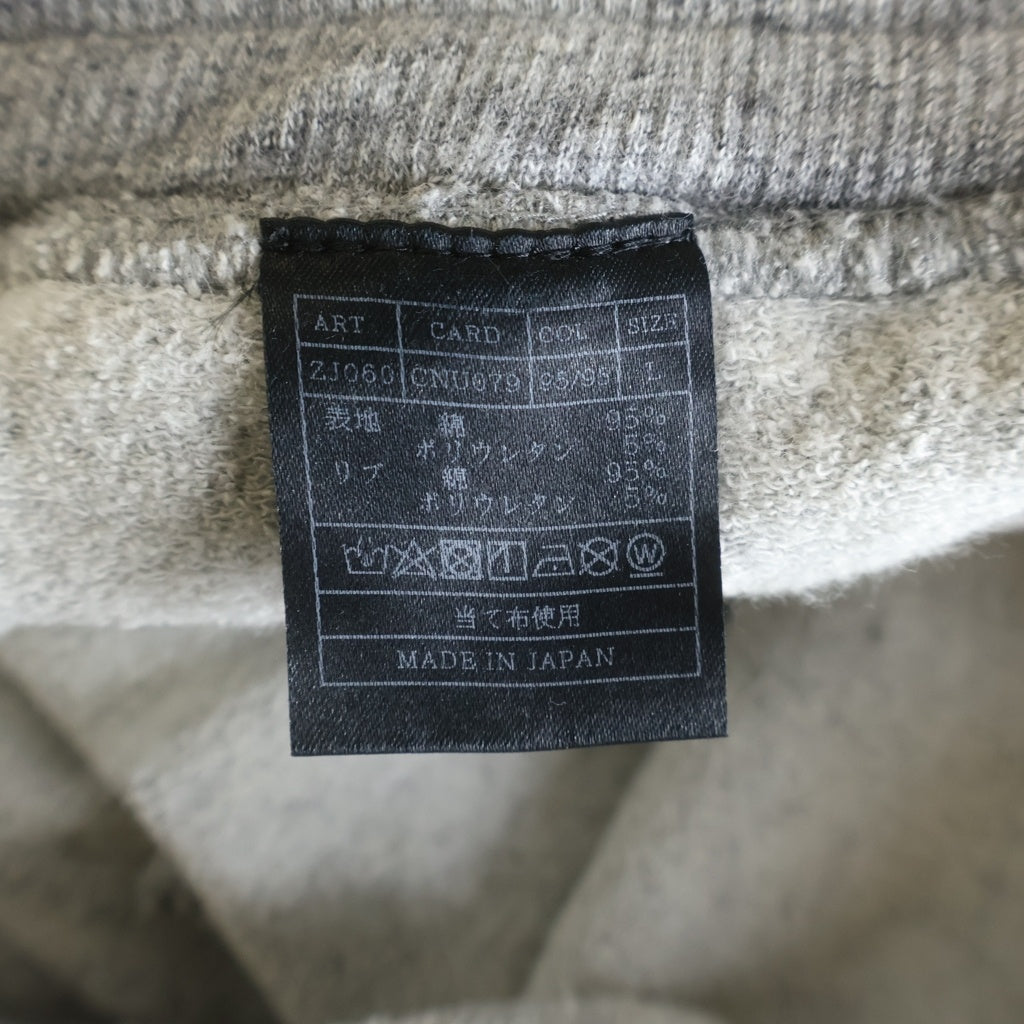 AKM(エーケーエム) ×BROWN BUNNY DIAGONAL ZIP BIKER -COMFORT ブラウンバニー ストレッチ バイカースウェットパンツ グレー ZJ060-CNU079