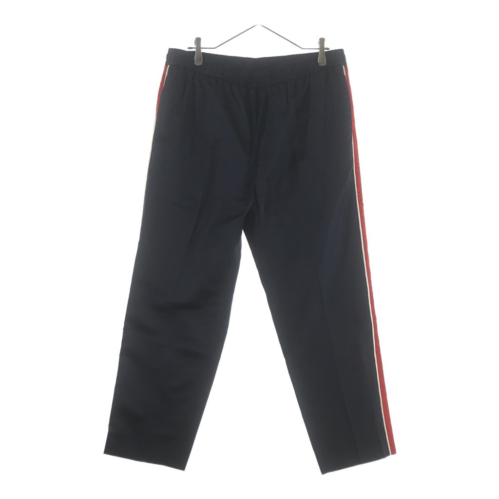 GUCCI(グッチ) サイドライン シルク混 レーヨントラックパンツ ブラック/レッド 519621 Z499A