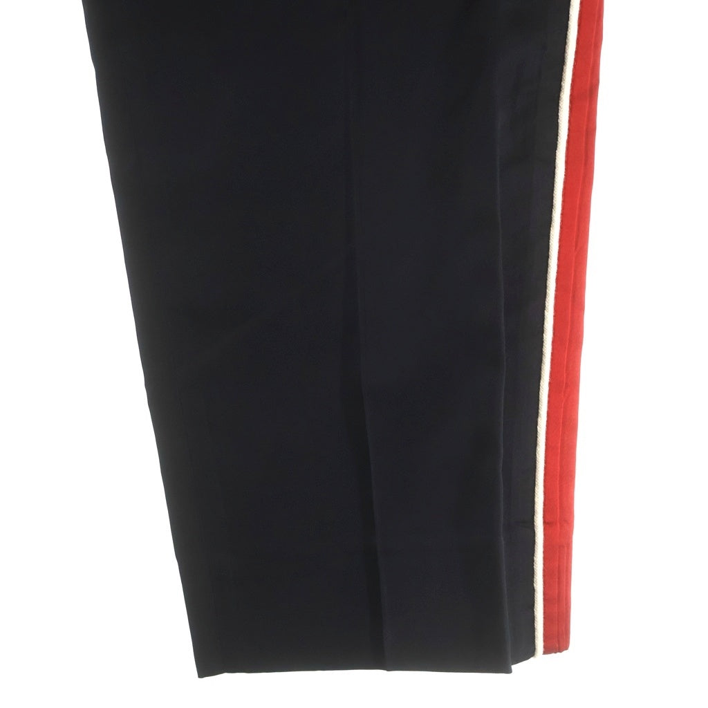 GUCCI(グッチ) サイドライン シルク混 レーヨントラックパンツ ブラック/レッド 519621 Z499A